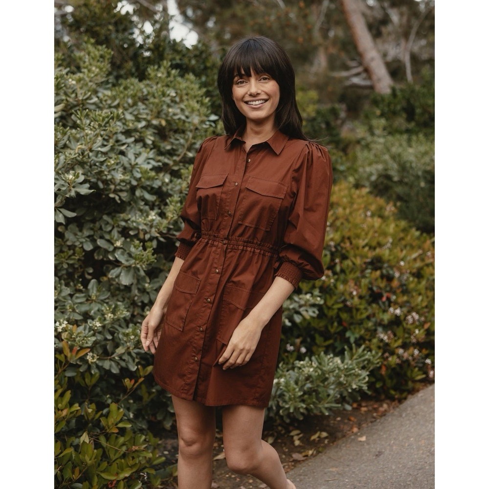 The Normal brand Avery Utility Dress in Espresso XL